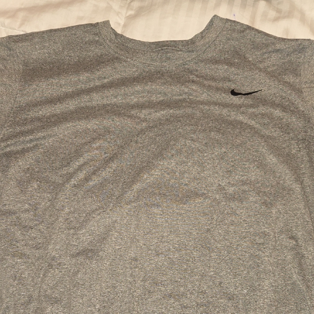 Nike Heather Gray Tee with Black Logo